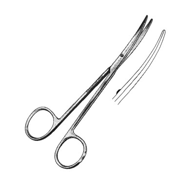 Metzenbaum-Delicate Gum Scissors, Curved, Fig.2